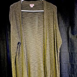 Green cardigan